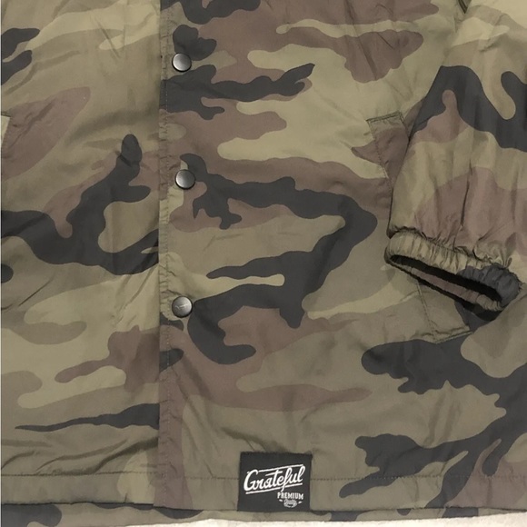 Grateful Premium Quality Camo Jacket Windbreaker “Stay Humble Hustle Hard” - Picture 3 of 9
